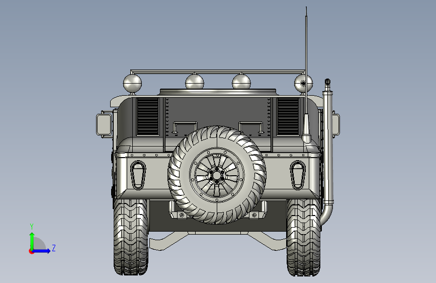 悍马 hummer h1 humvee stp_STEP_模型图纸下载 – 懒石网