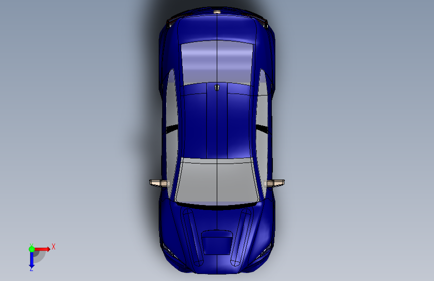斯巴鲁 wrx SolidWorks 俯视图