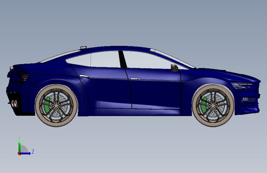 斯巴鲁 wrx SolidWorks 左侧视图