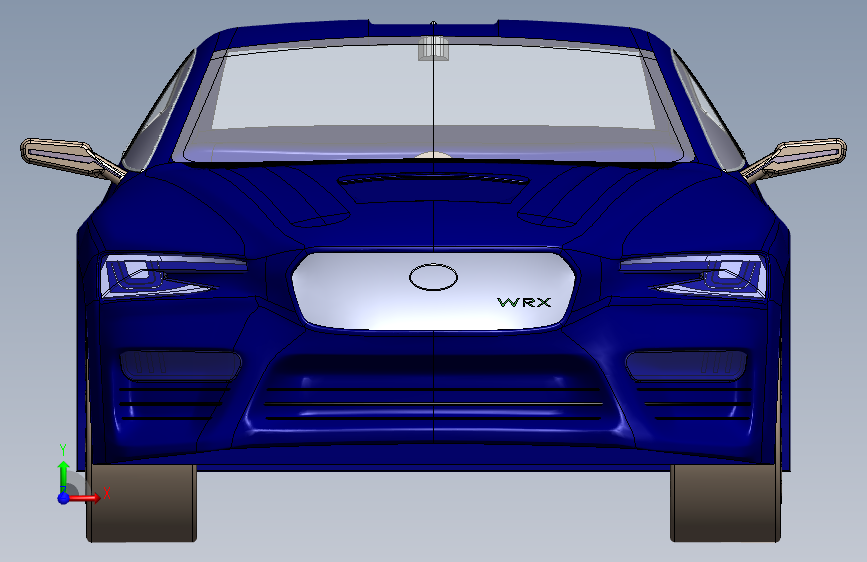 斯巴鲁 wrx SolidWorks 正面视图