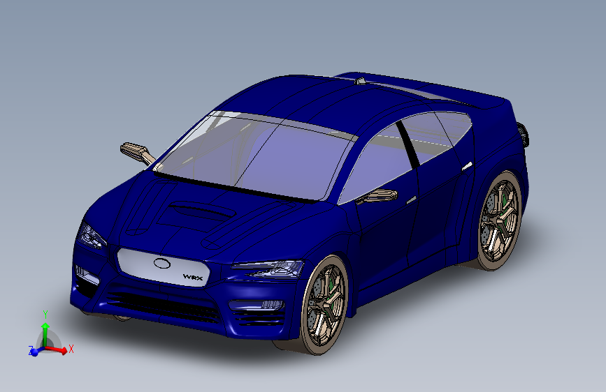 斯巴鲁 wrx SolidWorks 主视图