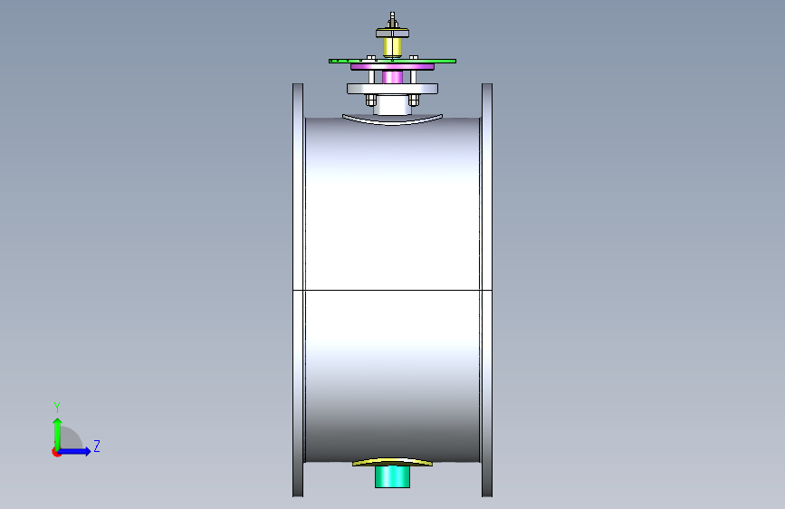 湿式洗涤器 左侧视图