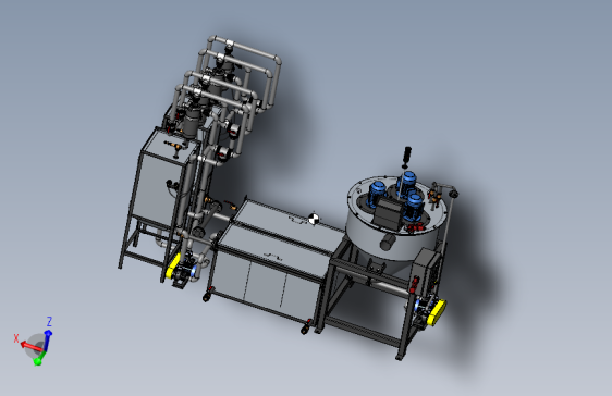 1961工业净化装置系统3D模型图纸 Solidworks设计