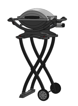 Weber Q 2400便携式电烤架和支架
