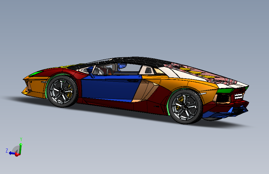 兰博基尼 Aventador LP7. 主视图