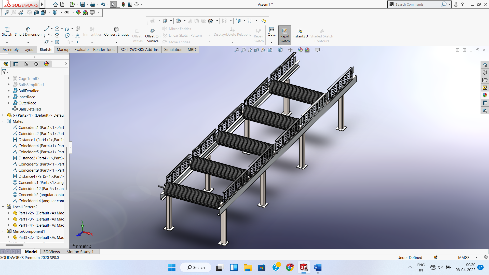 输送带 Solidworks 2020 模型图纸下载 懒石网