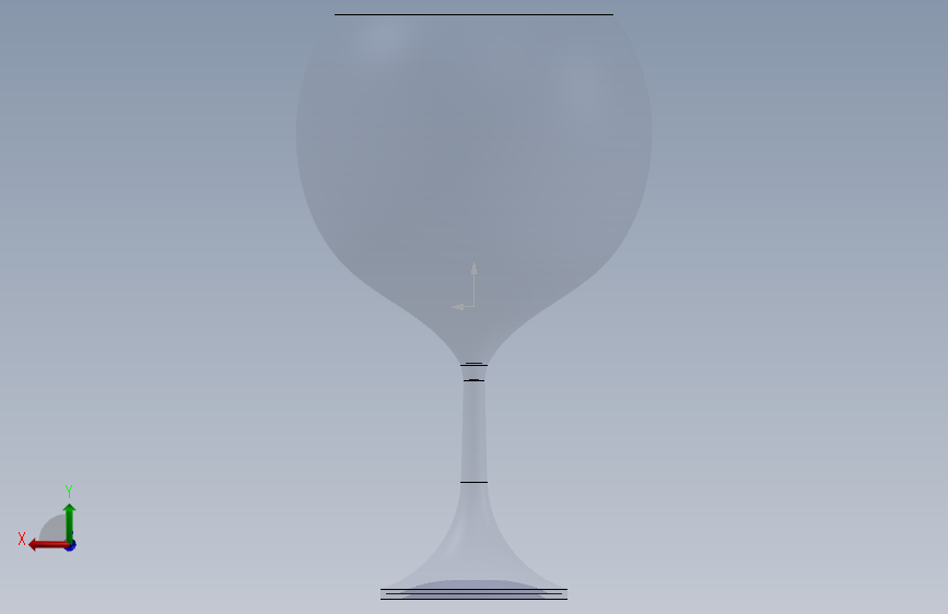 红酒杯 背面视图