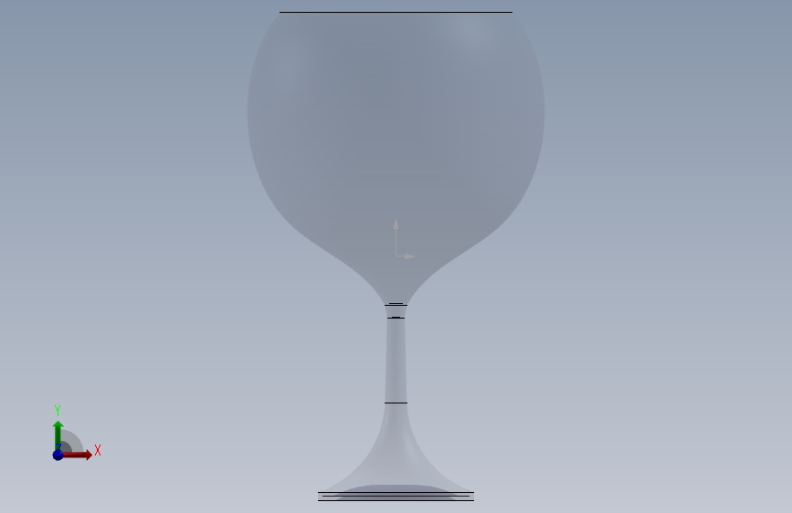 红酒杯 正面视图
