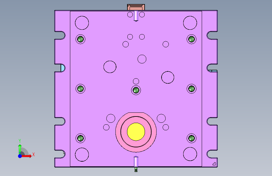 压铸模具图 (42) 正面视图
