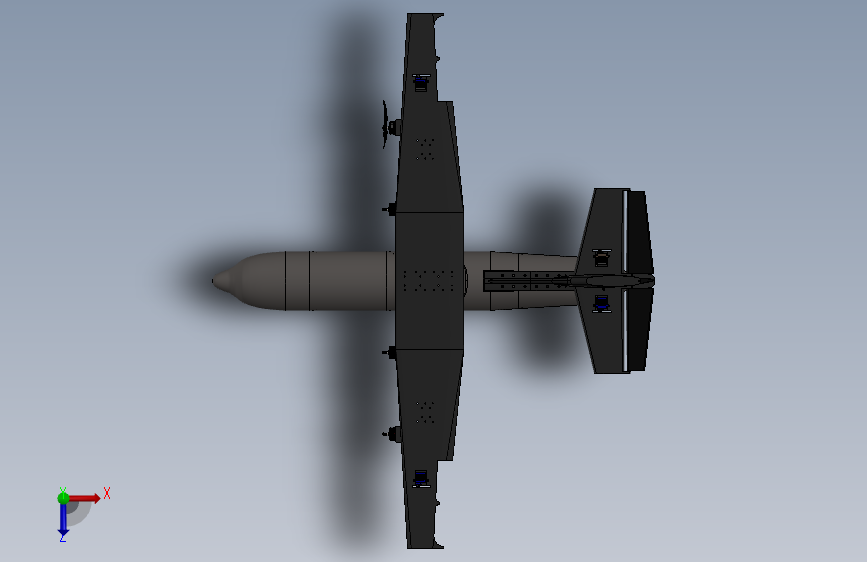 C-130 飞机 俯视图