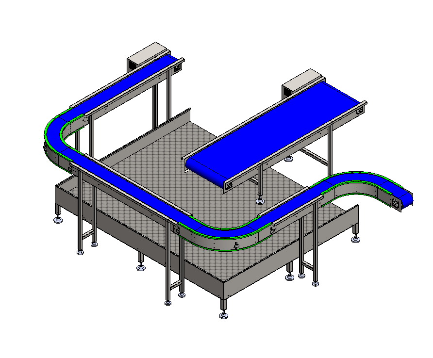 生产线末端输送带 包装 Solidworks 2020 模型图纸下载 懒石网