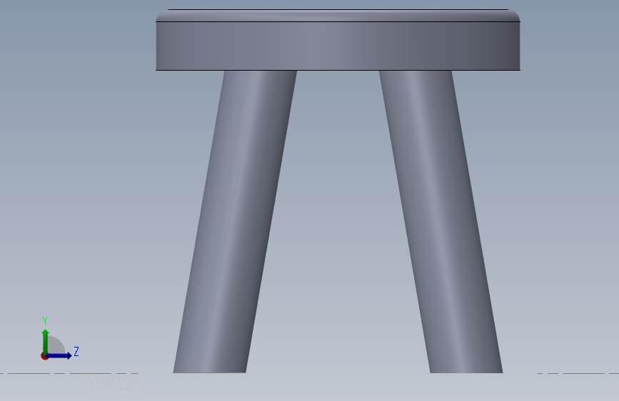 凳子 (1) 左侧视图