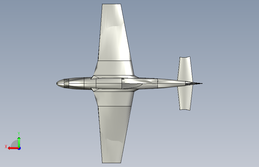 P-51野马飞机 背面视图