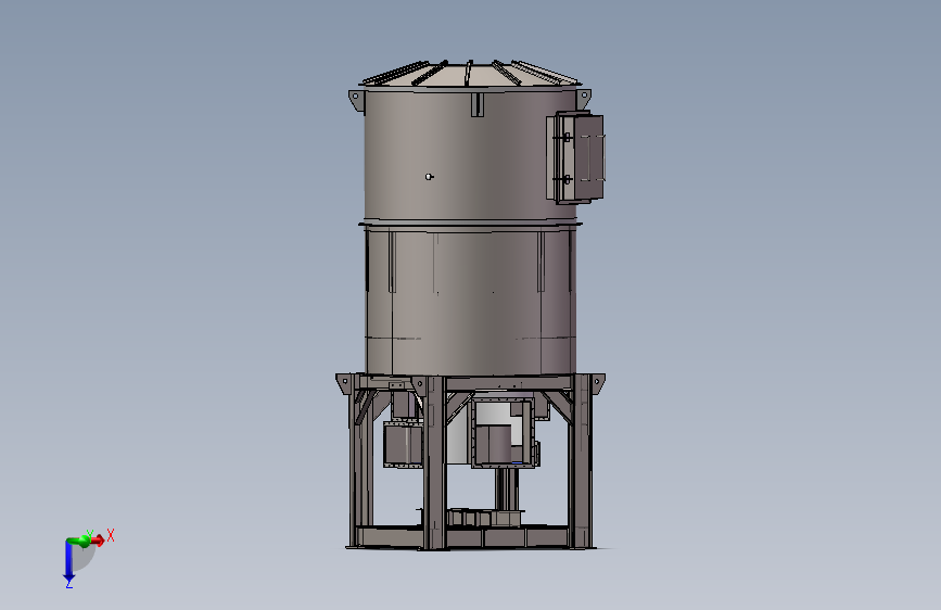 5000风量旋转RTO_SOLIDWORKS 2022_模型图纸下载 – 懒石网
