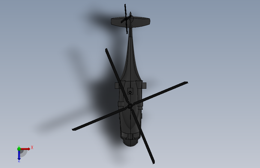 西科斯基黑鹰 UH-60 俯视图