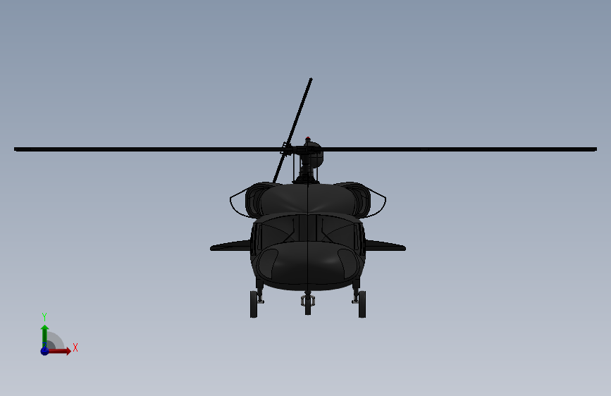 西科斯基黑鹰 UH-60 正面视图