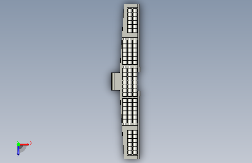 883TAB-K1200-C1转弯滚珠链板 俯视图
