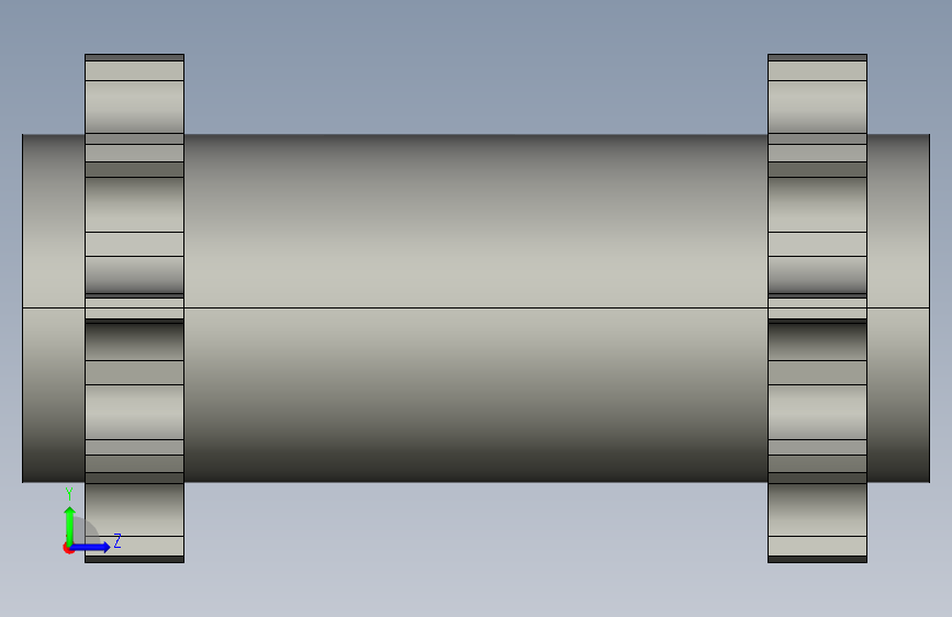 JI YS100-3-10DT-R18-76.2-C1 YS100-3机加工被动轮(76.2宽度专用) 左侧视图