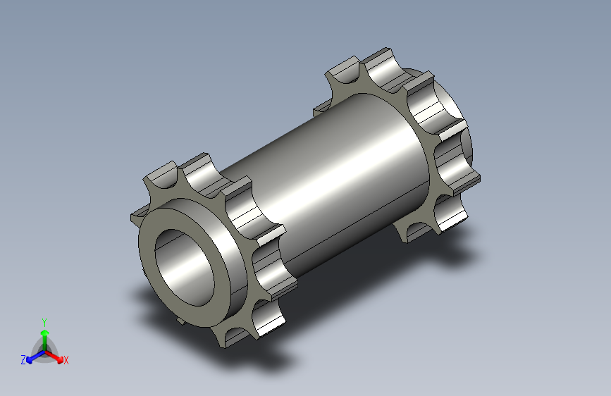 JI YS100-3-10DT-R18-76.2-C1 YS100-3机加工被动轮(76.2宽度专用) 主视图