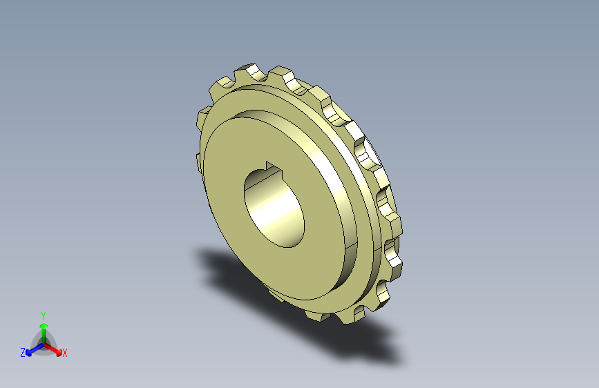 JS YS200-16T-R30-C1 YS200机加工主动轮 主视图