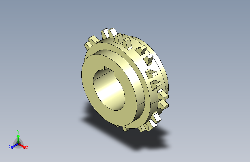 JS YS300-5-12T-R40-C1机加工主动轮 主视图