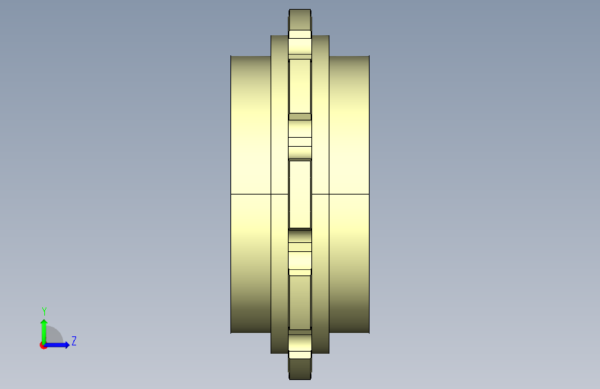 JS YS300-7-10T-R35-C1机加工主动轮 左侧视图
