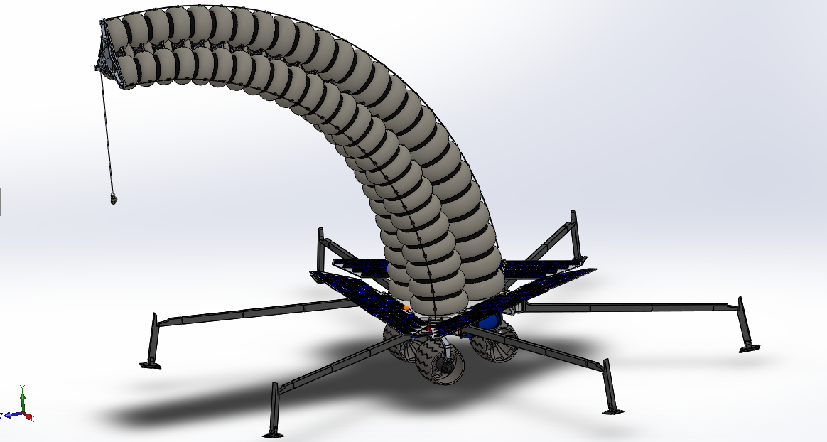带充气标签的月球车