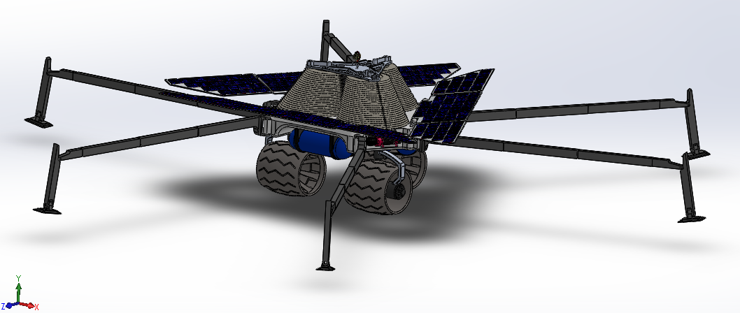 带充气标签的月球车