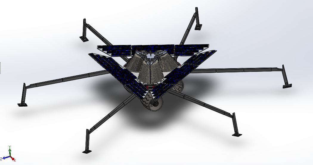 带充气标签的月球车