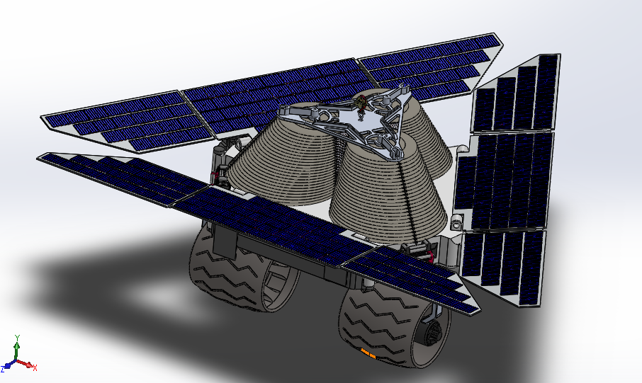 带充气标签的月球车