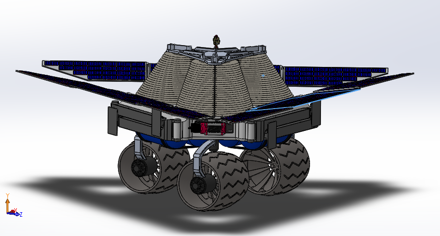 带充气标签的月球车