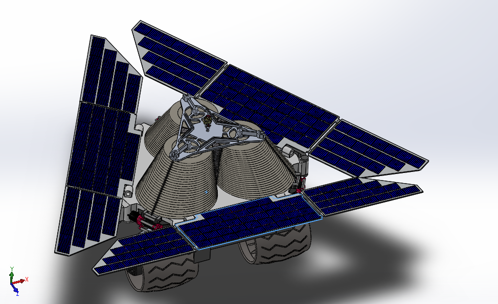带充气标签的月球车