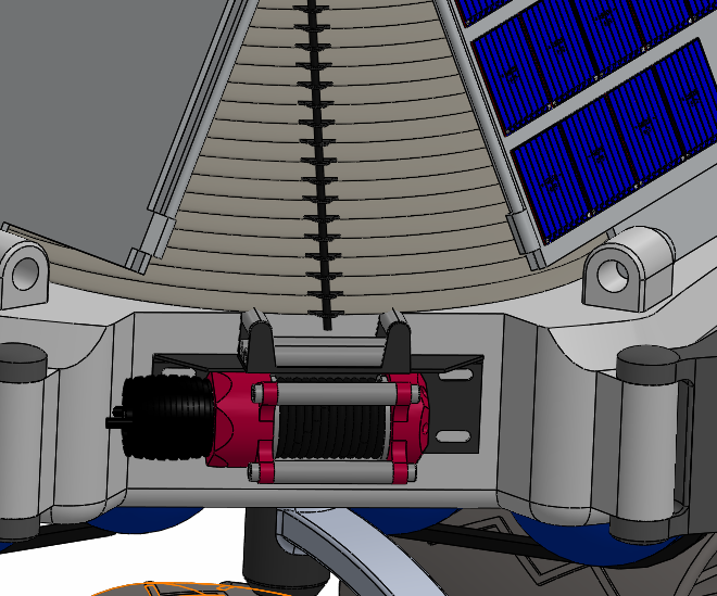 带充气标签的月球车