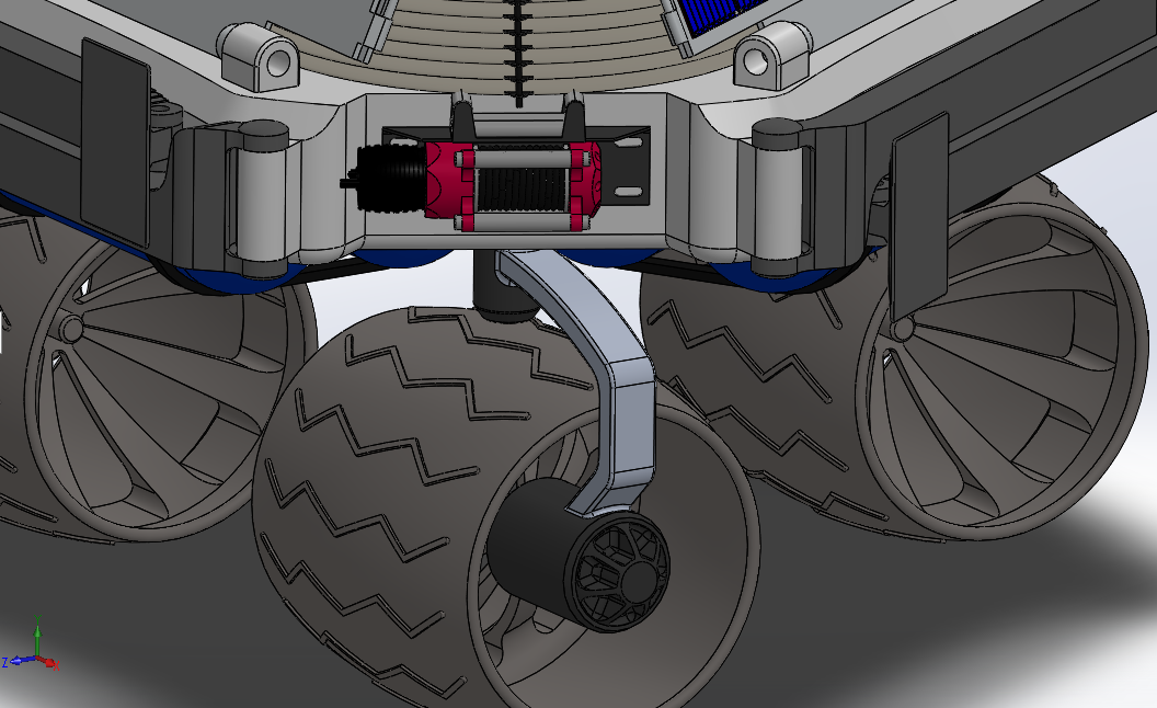 带充气标签的月球车