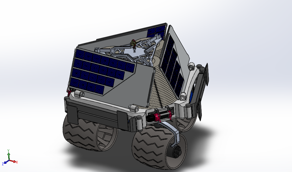 带充气标签的月球车