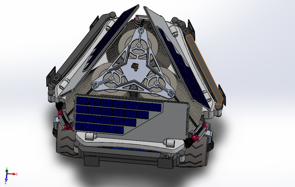 带充气标签的月球车