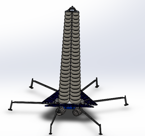 带充气标签的月球车