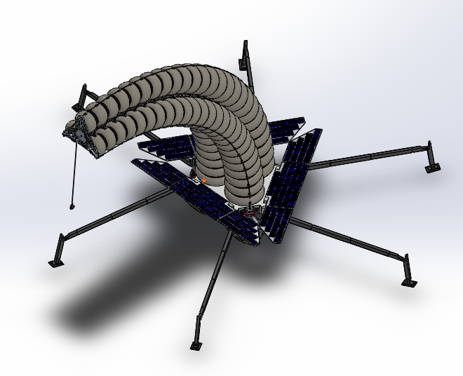 带充气标签的月球车