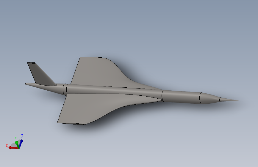 协和飞机_SOLIDWORKS 2018_模型图纸下载 – 懒石网
