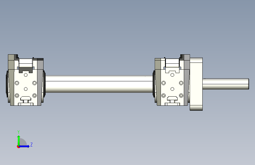 MK1TL-100GF-W320-C1齿形带头部双驱动 左侧视图