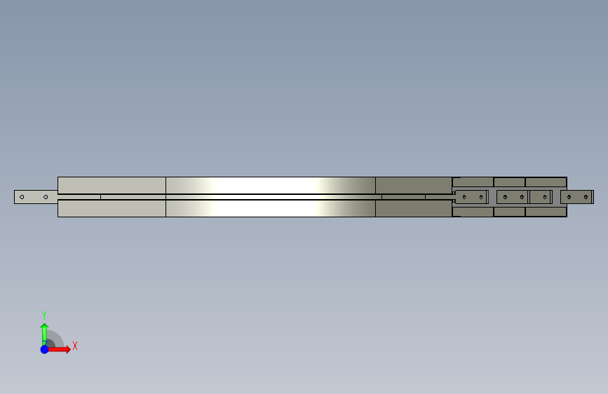 YBBP45A300R7-C1水平普通弯头 正面视图