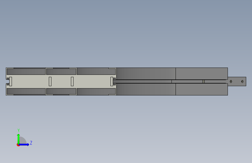 YBBP45A300R7-C1水平普通弯头 左侧视图
