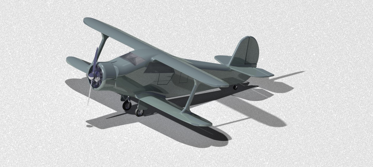 beech-g17s-staggerwing-aircraft IGS飞机