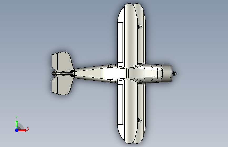 beech-g17s-staggerwing-aircraft IGS飞机 正面视图