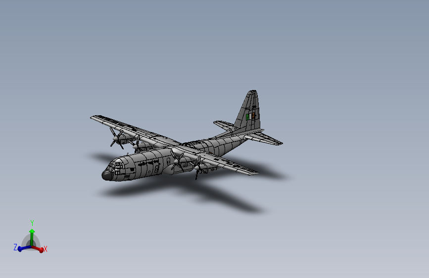 iaf-lockheed-martin-c-130j-super-hercules SW飞机_SOLIDWORKS 2011_模型图纸下载 – 懒石网