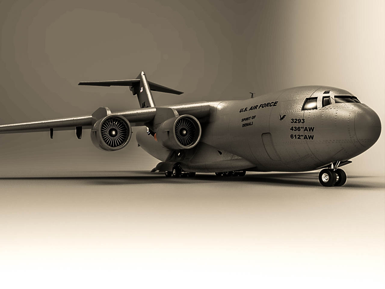 C17 globemaster CATIA igs stp飞机