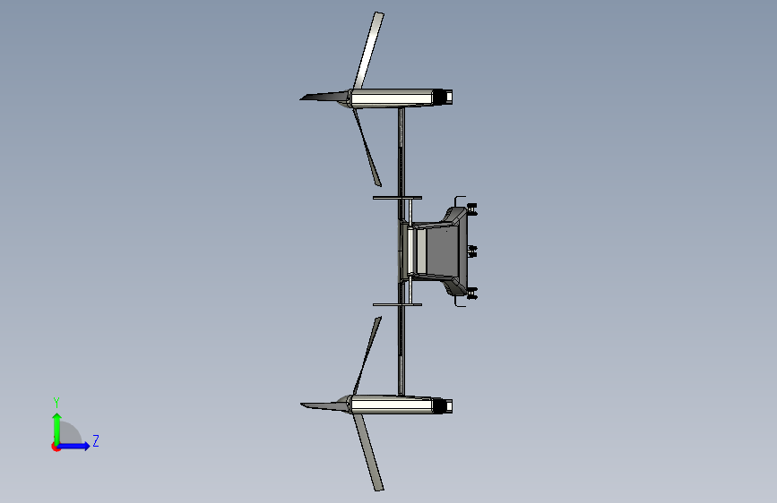 V-22 倾转旋翼机 鱼鹰 CATIA STP飞机 左侧视图
