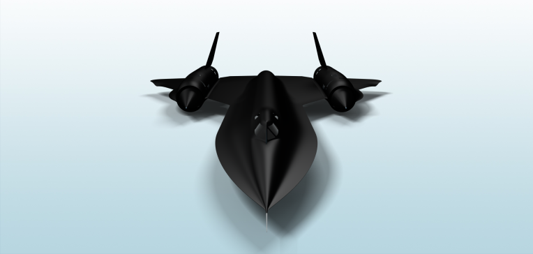 黑鸟侦察机 sr-71 blackbird CATIA STP飞机