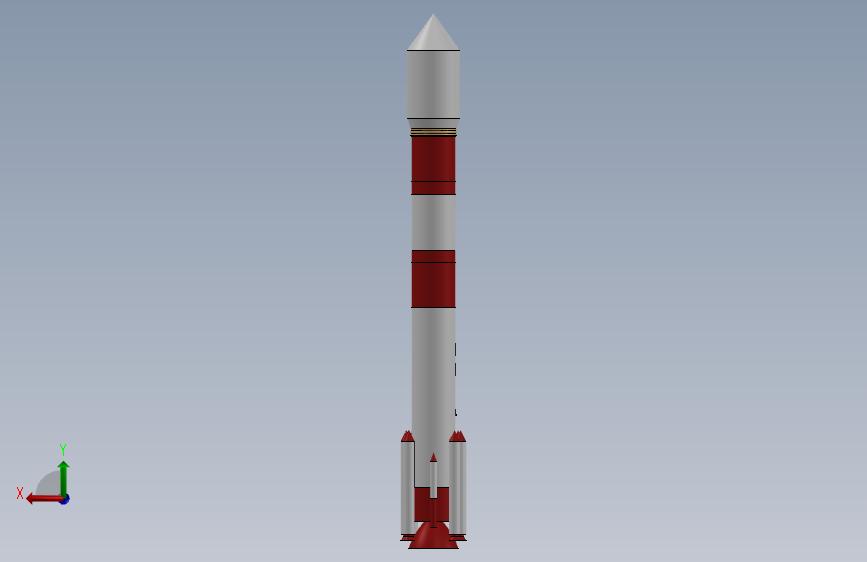 印度的极地卫星运载火箭 PSLV C40 背面视图