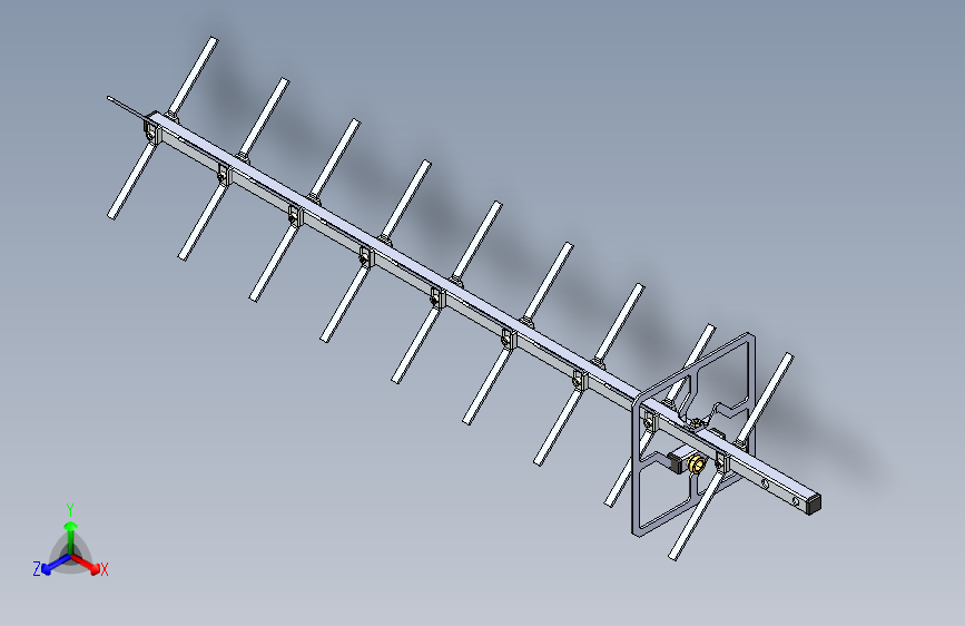 适用于 2.4 ~ 2.5 GHz（S 波段）的 X-Quad 天线